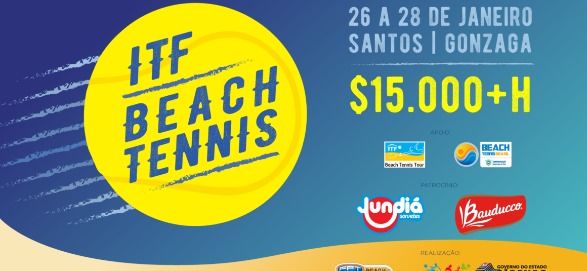SANTOS RECEBE ITF DE BEACH TENNIS – $15000+H
