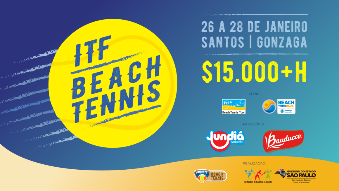 SANTOS RECEBE ITF DE BEACH TENNIS – $15000+H