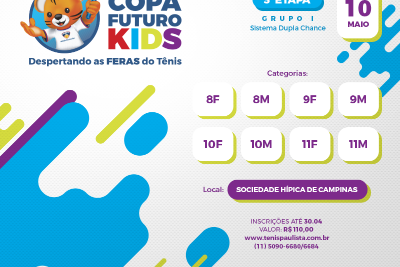 COPA FUTURO KIDS | INSCRIÇÕES – 3ª ETAPA