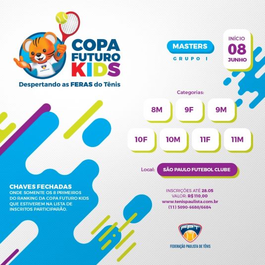 COPA FUTURO KIDS – INSCRIÇÕES PARA O MASTERS