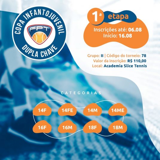 1ª ETAPA DA COPA INFANTOJUVENIL FPT DUPLA CHAVE 1ª ETAPA DA COPA INFANTOJUVENIL FPT DUPLA CHAVE