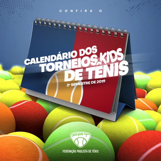 CALENDÁRIO DOS TORNEIOS KIDS – 2º SEMESTRE 2019
