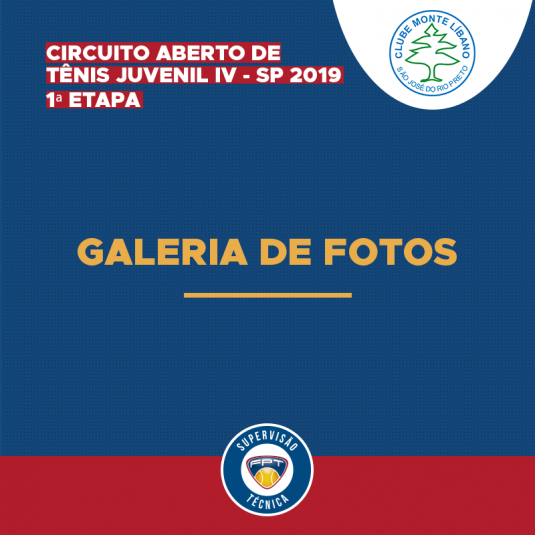 GALERIA DE FOTOS – CIRCUITO ABERTO DE TÊNIS JUVENIL IV – SP 2019 – 1ª ETAPA GALERIA DE FOTOS – CIRCUITO ABERTO DE TÊNIS JUVENIL IV – SP 2019 – 1ª ETAPA