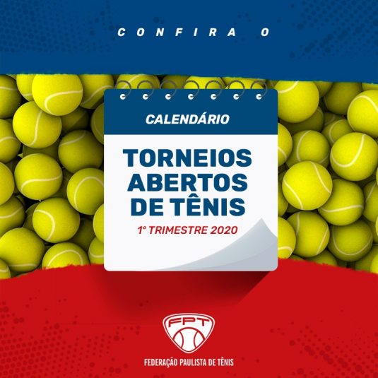 CALENDÁRIO 2020 (1º TRIMESTRE) – TORNEIOS ABERTOS DE TÊNIS