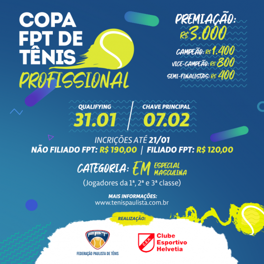 COPA FPT DE TÊNIS PROFISSIONAL COPA FPT DE TÊNIS PROFISSIONAL