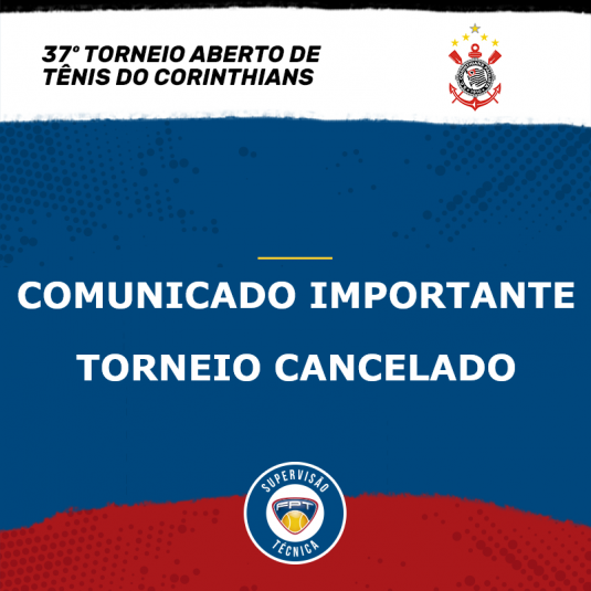 IMPORTANTE! TORNEIO NO SPORT CLUB CORINTHIANS PAULISTA ESTÁ CANCELADO IMPORTANTE! TORNEIO NO SPORT CLUB CORINTHIANS PAULISTA ESTÁ CANCELADO