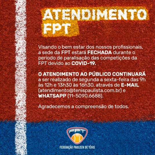 ATENDIMENTO FPT DURANTE PARALISAÇÃO ATENDIMENTO FPT DURANTE PARALISAÇÃO