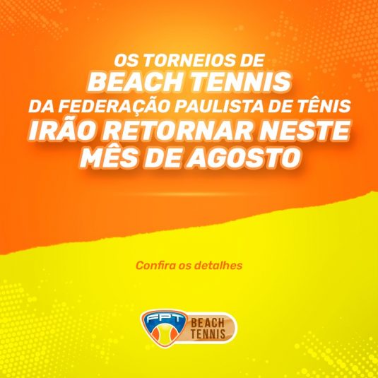 RETORNO DOS TORNEIOS DE BEACH TENNIS