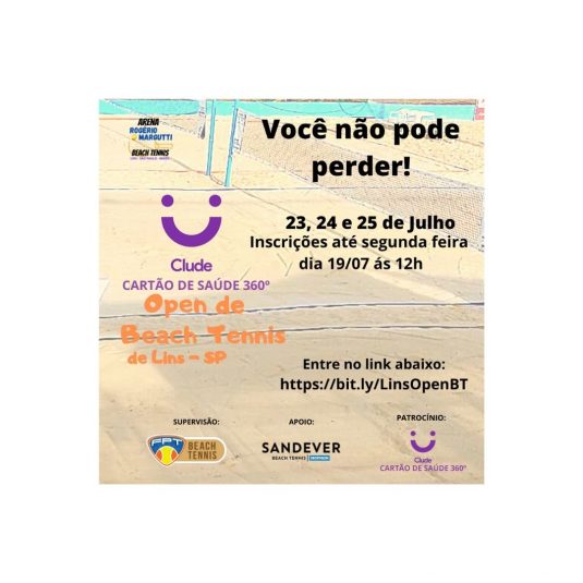 CLUDE CARTÃO DE SAÚDE 360° OPEN DE BEACH TENNIS – INFORMAÇÕES TÉCNICAS