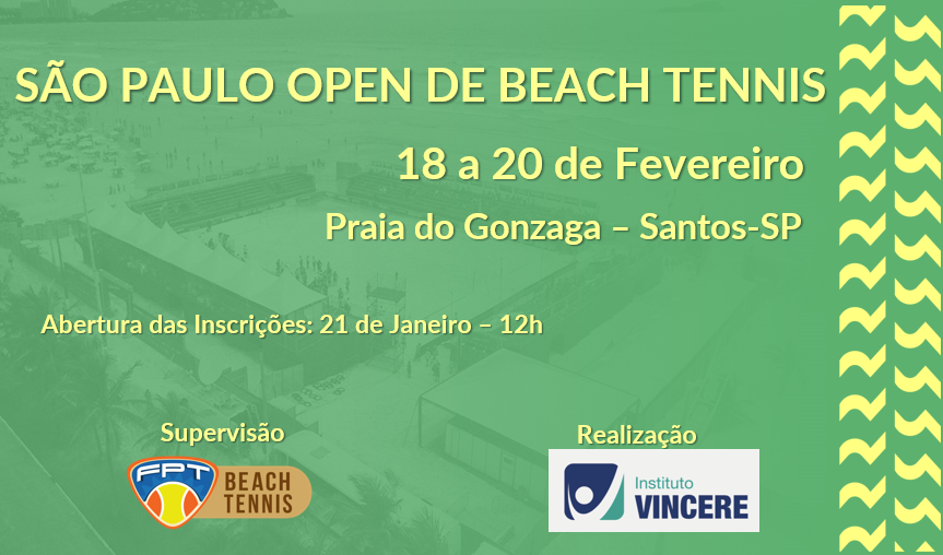 SÃO PAULO OPEN DE BEACH TENNIS – INFORMAÇÕES TÉCNICAS