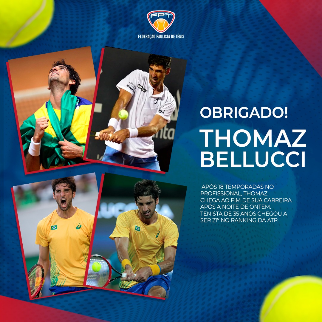 Thomaz Bellucci, segundo melhor tenista brasileiro, se aposenta