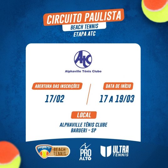 Circuito Paulista de Beach Tennis – Etapa ATC – Galeria de fotos e Quadro de Honra