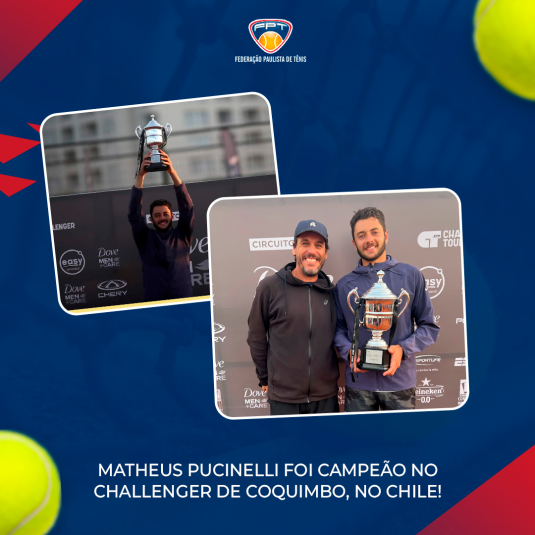 O paulista Matheus Pucinelli venceu o Challenger de Coquimbo