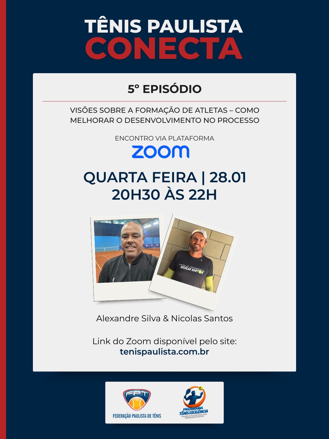 FPT realiza Tênis Conecta no dia 28 de janeiro. Participe! FPT realiza Tênis Conecta no dia 28 de janeiro. Participe!