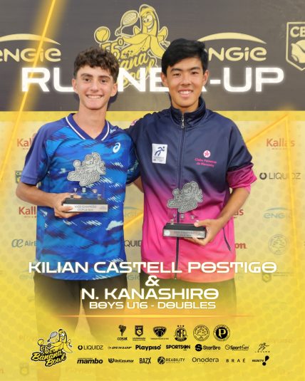 Quadro de honra – 56º Banana Bowl – Categoria: Duplas 14 e 16 anos – Masculino e Feminino