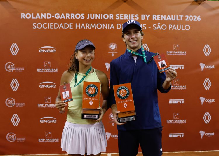 Aos 13 anos, Duda Gomes se torna a campeã mais jovem do Roland-Garros Junior Series; Léo Storck leva o título masculino