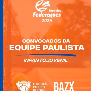 Equipe Paulista é convocada para a Copa das Federações de Tênis
